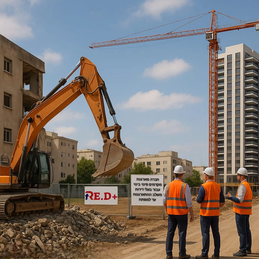 רד פלוס חברה מארגנת עבור דיירים פרויקטים לפינו יבינוי החל משלב הרעיון ועד שלב מסירת הדירות